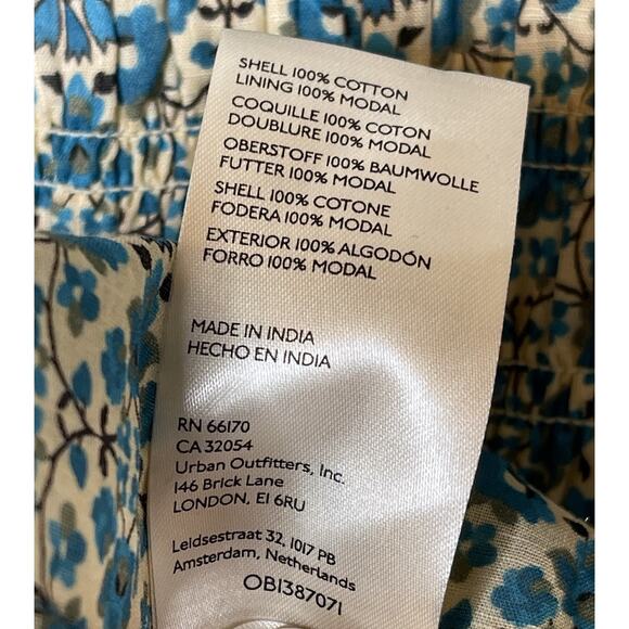 NWOT Anthropologie The Peregrine Midi Dress Blue Green Floral Prairie Boho Small - Picture 12 of 12